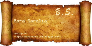 Bara Sarolta névjegykártya